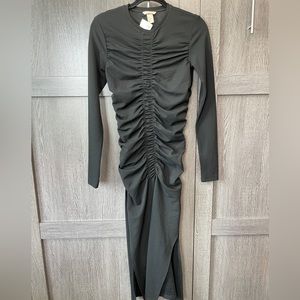 NWT H&M long sleeve ruched maxi dress